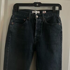 RE/DONE Original High Rise Ankle Crop Stretch Jeans Size 26